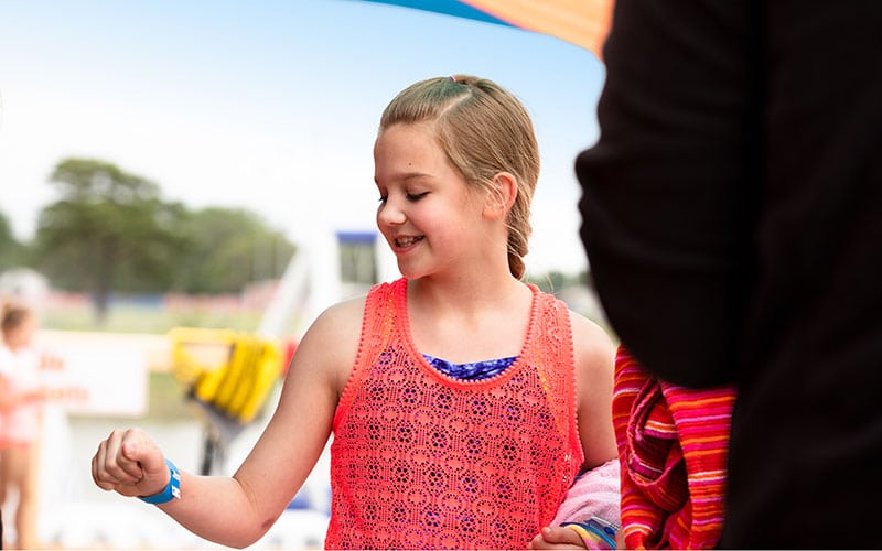 Girl Getting Wristband Girl Getting Wristband